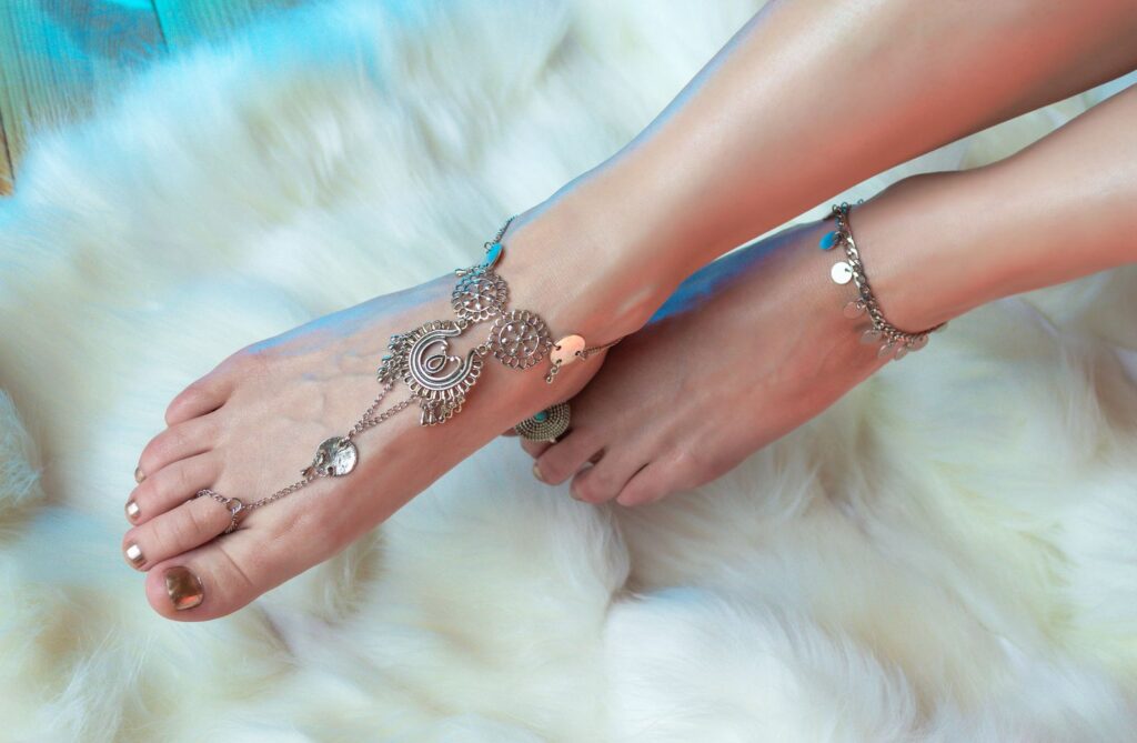 Silver-Plated Anklet Pair